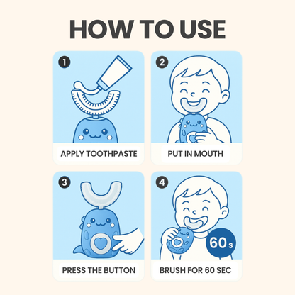 Toddla™ U-Shaped 360º Ultrasonic Toothbrush