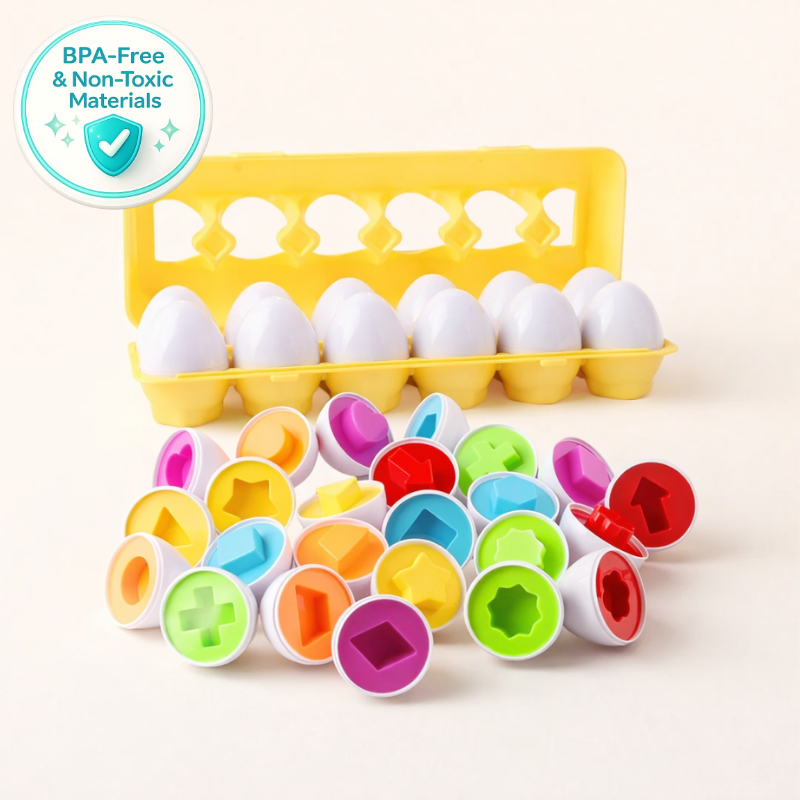 Toddla™ Montessori Geometric Eggs image 1