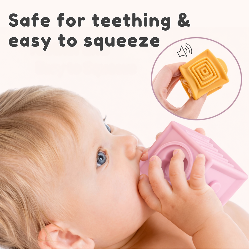 Soft block safe for a teething baby