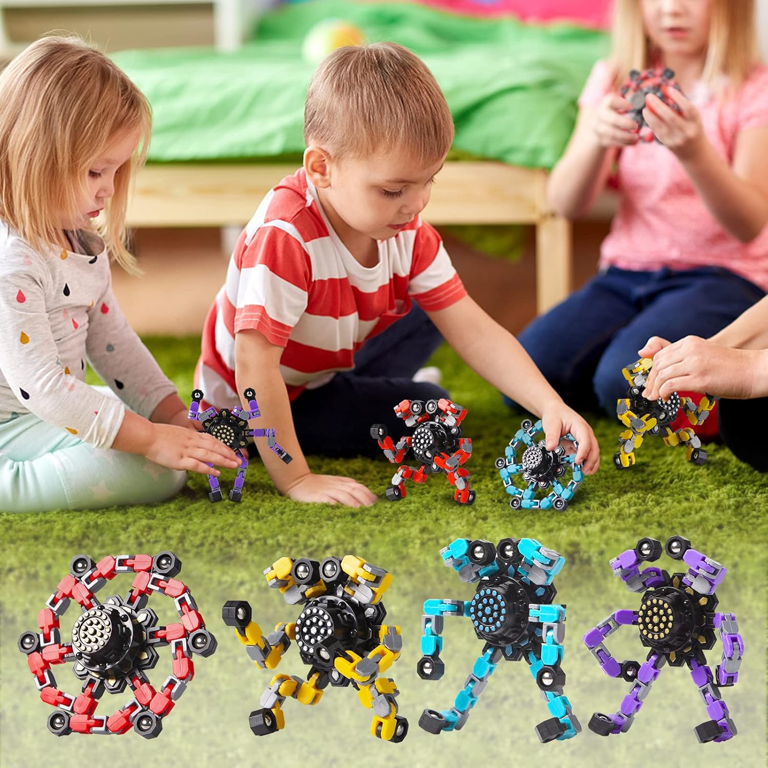 Toddla™ Transformer Fidget Spinners (4 Pack) – toddla